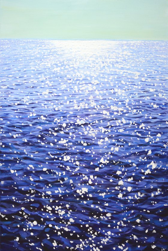 Dancing glare on the water.