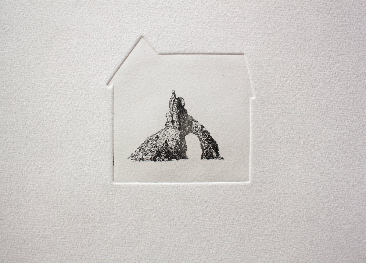 Landscape Etchings & Engravings By Rung Tsu Chang, 16 X 16", Maison i?le - 2/5, Original Artwork