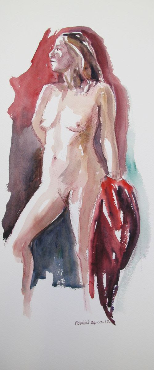 Standing female nude by Rory O’Neill