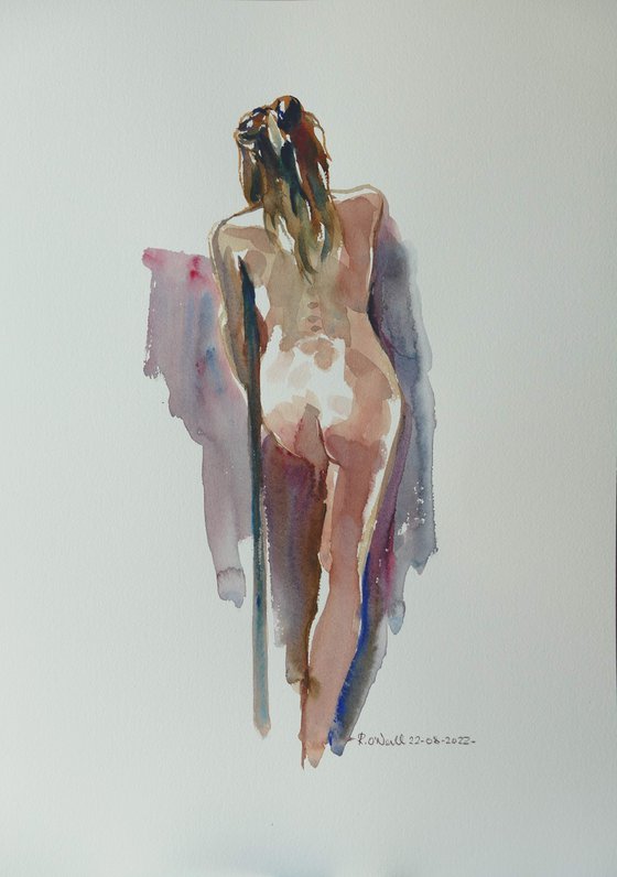 Standing female nude