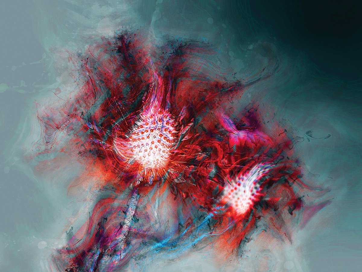 Abstract Botanical Print By Javier Diaz, 80 X 60, Secretos 15, Original Artwork