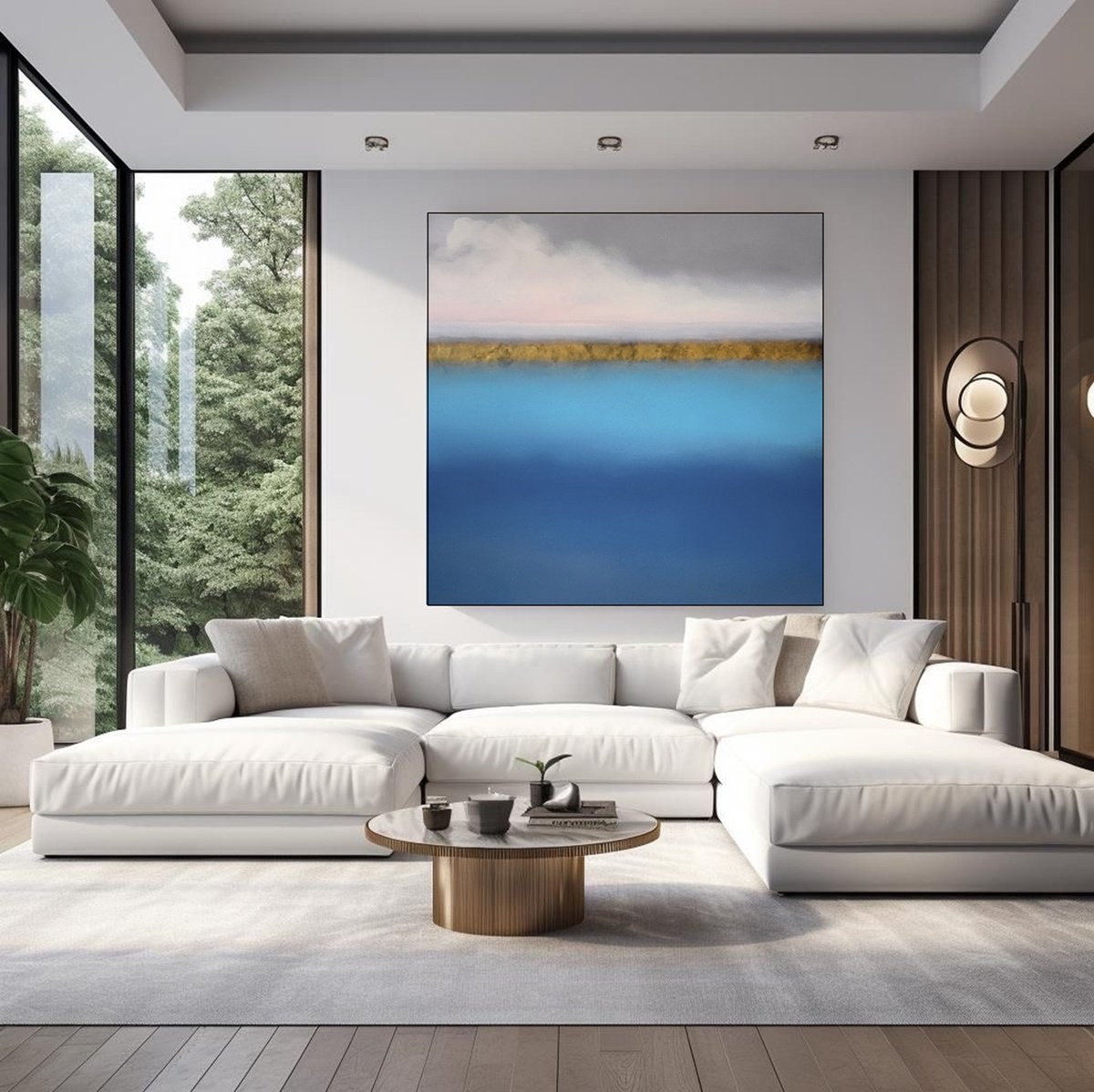 Photorealistic Landscape Oil Painting By Larissa Uvarova, 47 X 47", Deep Inside #11, Original Artwork