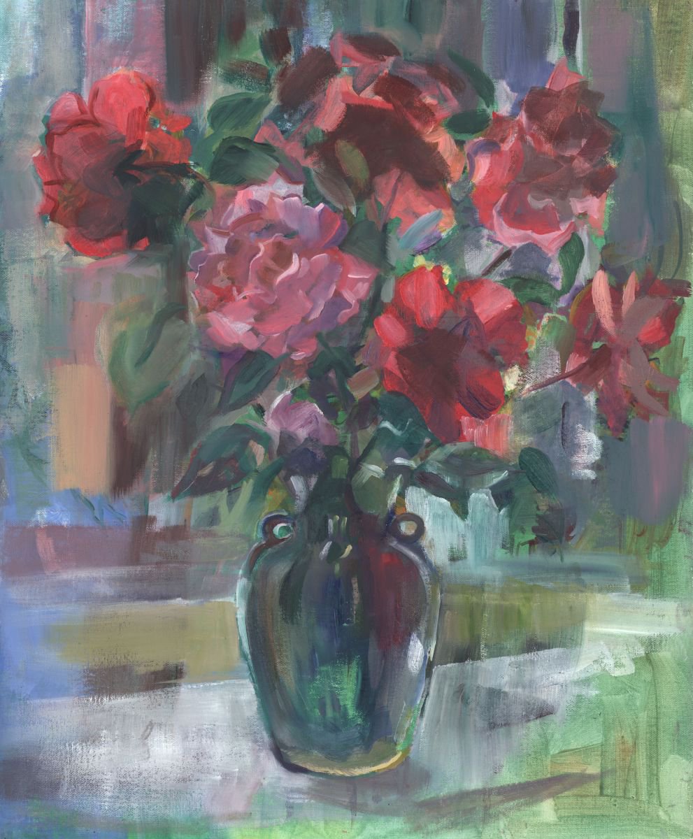 Morning Roses by Patricia Murray