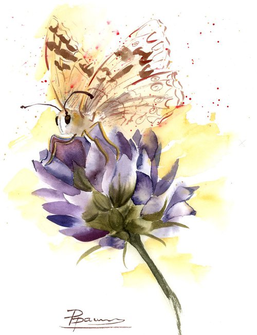 Butterfly on the flower by Olga Shefranov (Tchefranov)