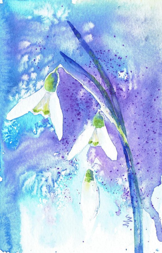 Frosty Snowdrops II (framed)