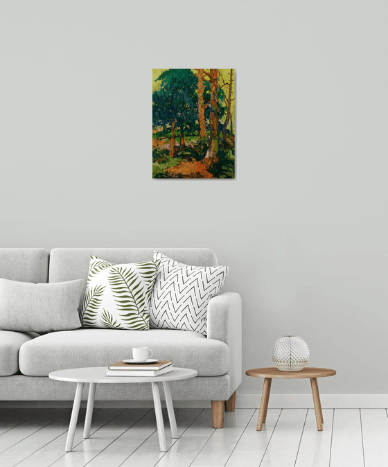 Yellow Summer. In the Woods