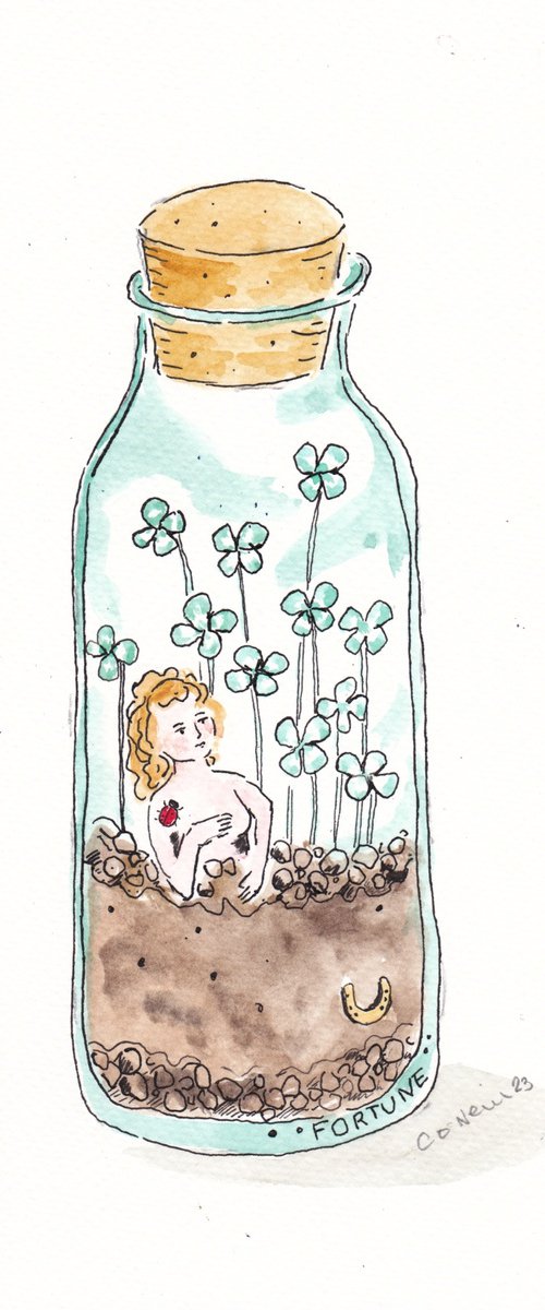 China Girl in a Terrarium - Fortune by Catherine O’Neill