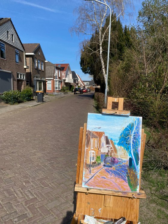 Sunny street in Beilin