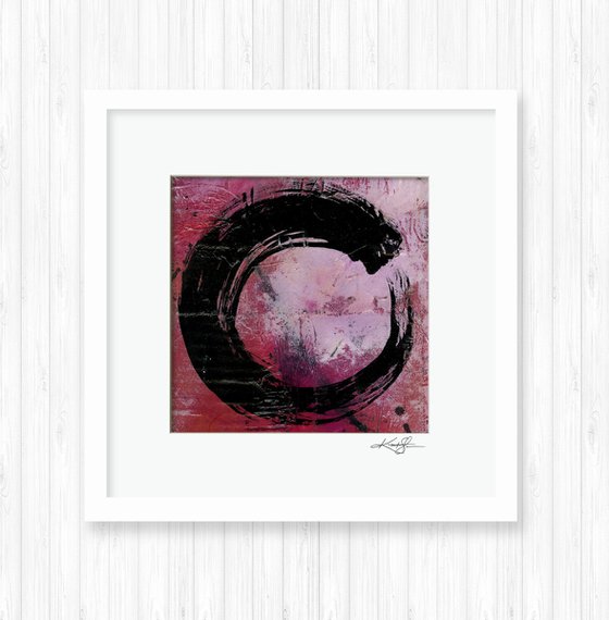 Mixed Media Enso 29 - Abstract Zen Circle Painting by Kathy Morton Stanion