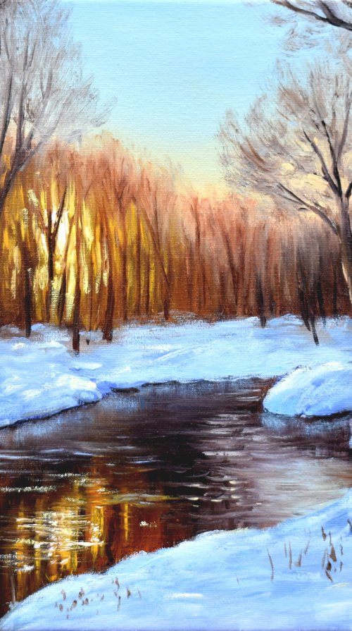 Winter Stream by Yulia Nikonova