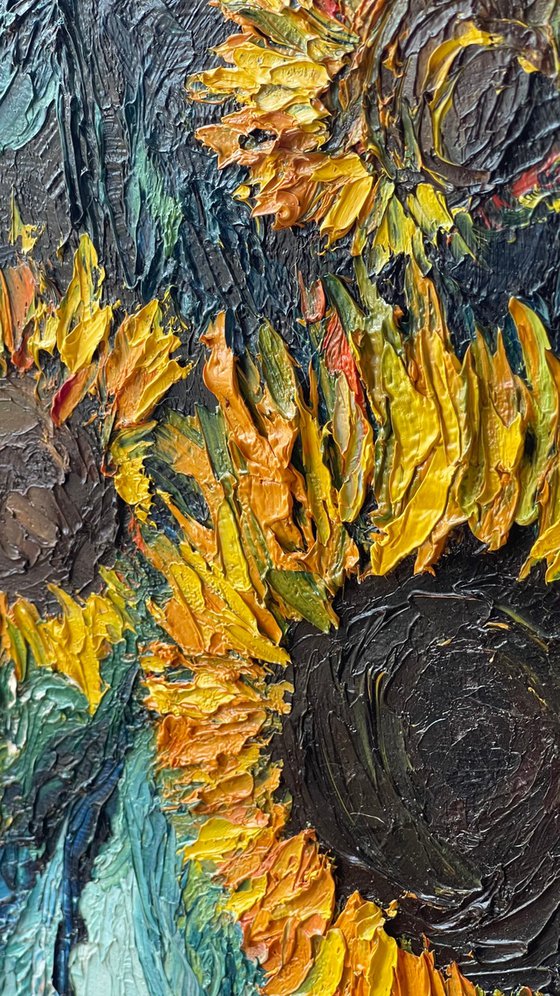 Sunflowers in white vase
