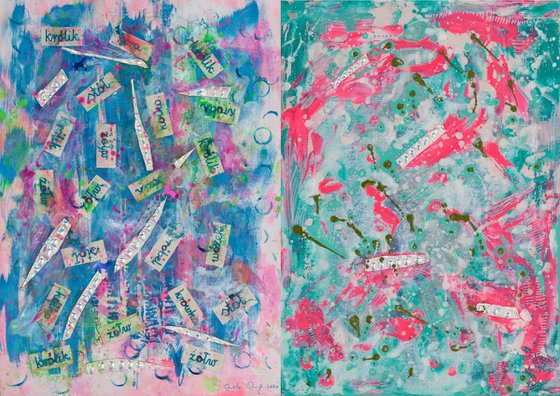 RESERVED Diptych for Ali