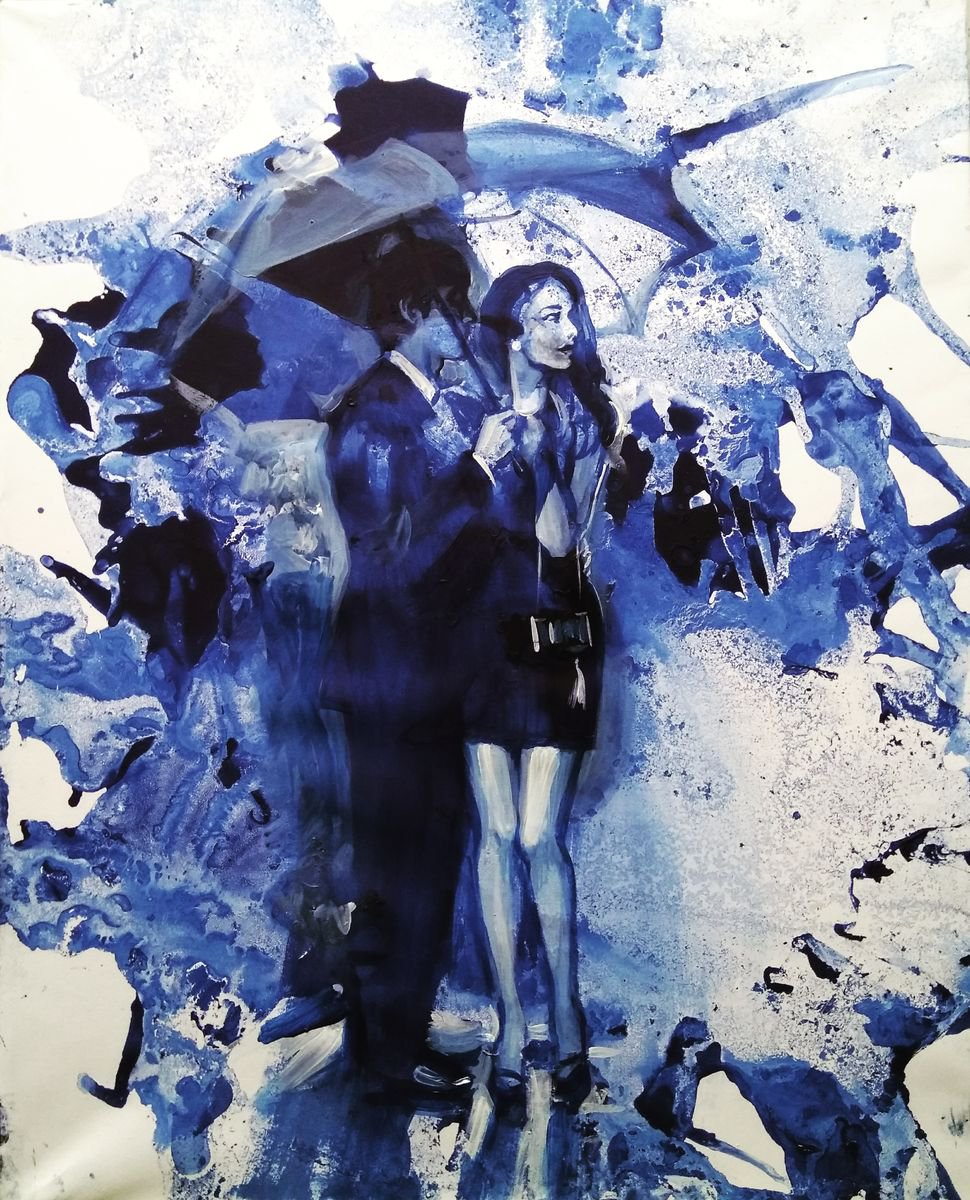 Couple in the rain by HELINDA (Olga Mo?ller)