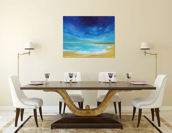 Where Dreams Are Made -  Seascape, Cornwall, Skies, Scotland, Beach, Coast - XL, Modern Art Office Decor Home