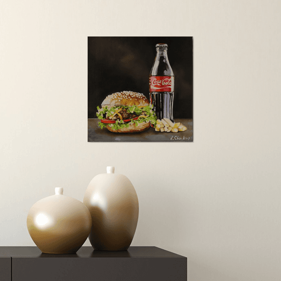 Fast Food, Burger Painting