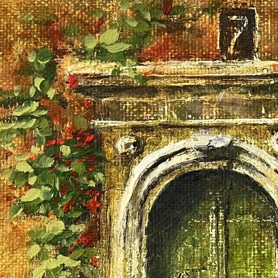 Old World Door – A Quiet Italian Café Corner