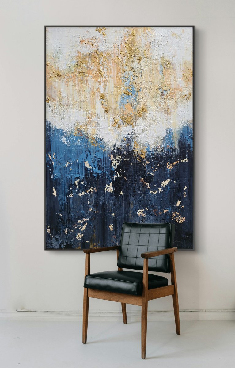 Abstract Acrylic Painting By Alex Senchenko, 39 X 59, Abstract 2467, Original Artwork