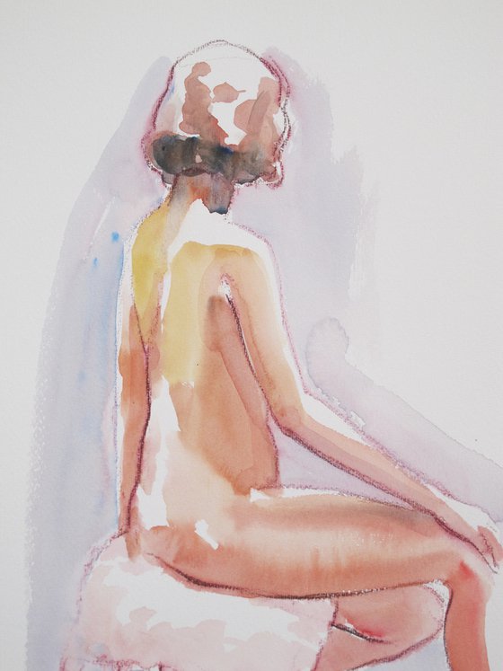 Seated female nude