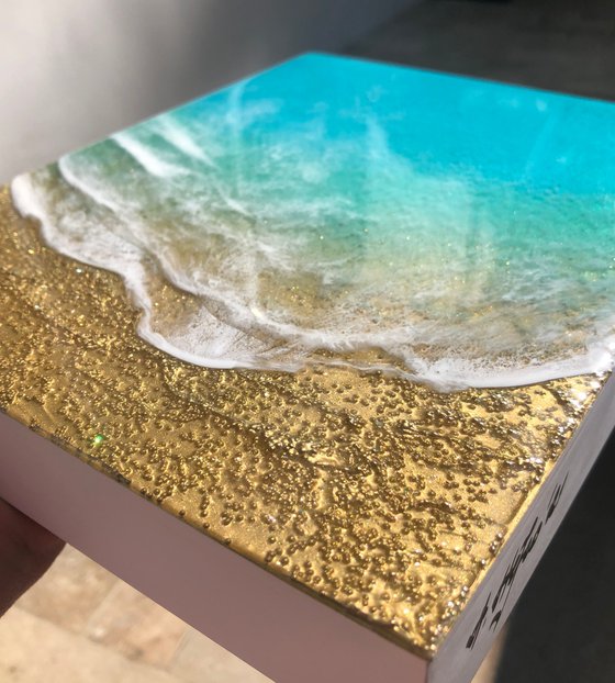 Seascape Teal Waves #48 Ocean Waves Painting