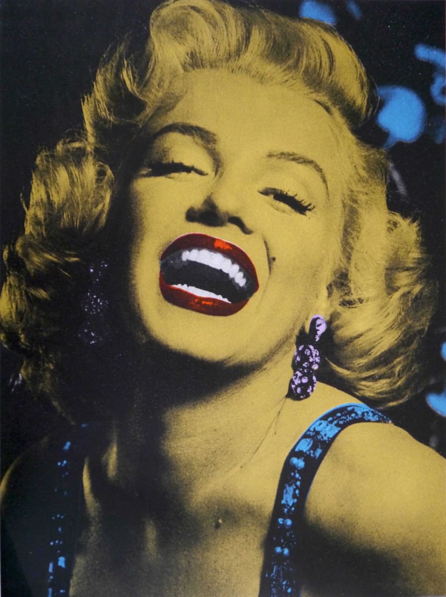 Urban And Pop Portrait Screenprint By David Studwell, 22 X 29, Marilyn Monroe I, Original Artwork