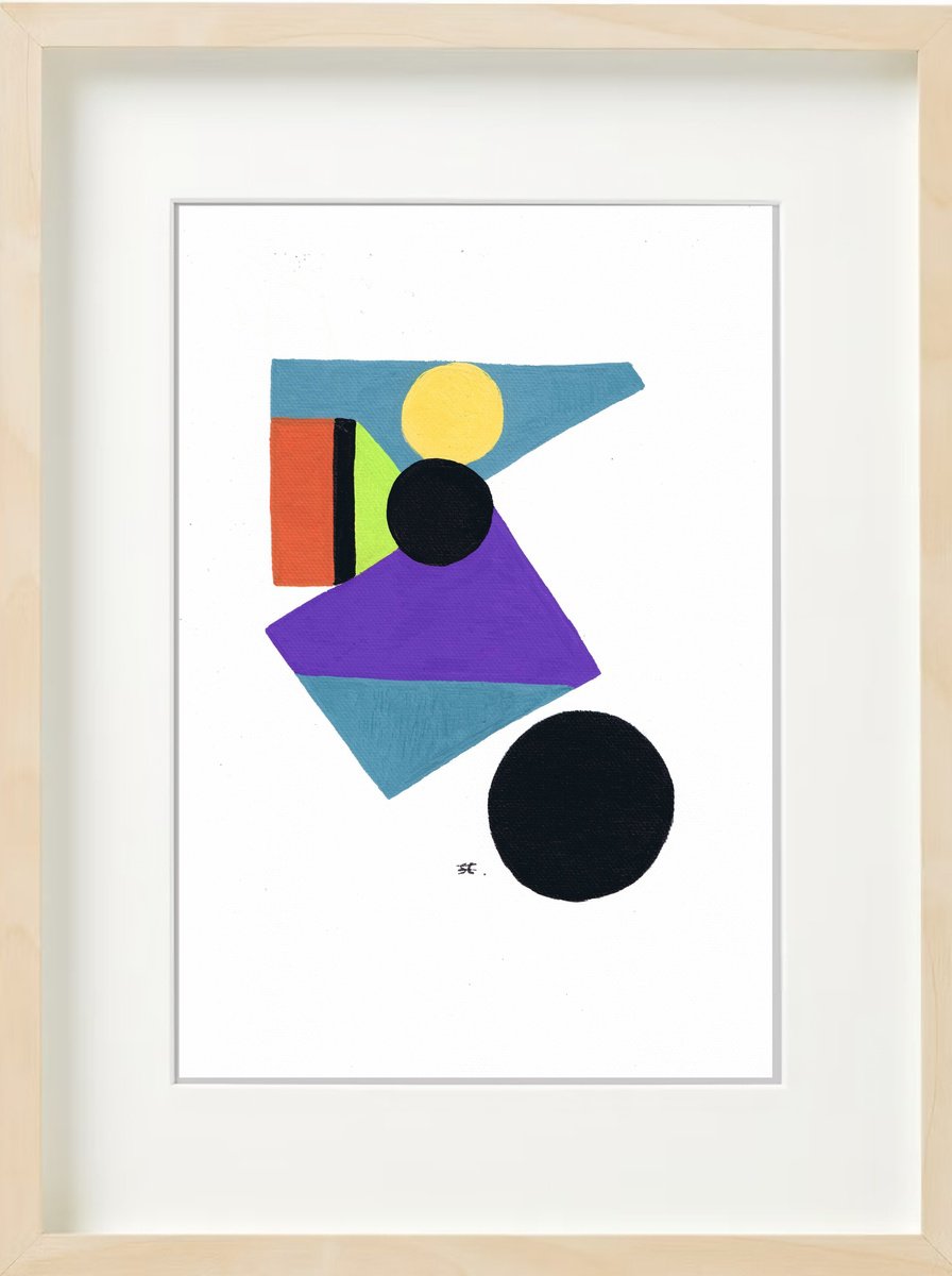 Abstract Acrylic Painting By Carla Sa Fernandes, 13 X 17, Ss53.S1, Original Artwork