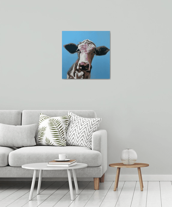 Pinky cow original painting