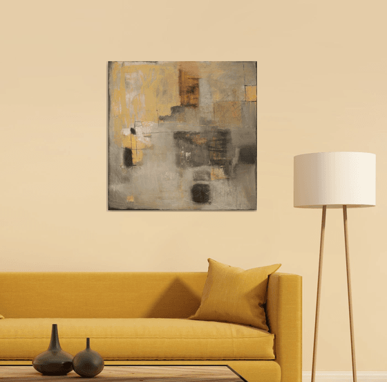 Wabi-Sabi #2  30x30" 76x76cm Abstract Art by Bo Kravchenko