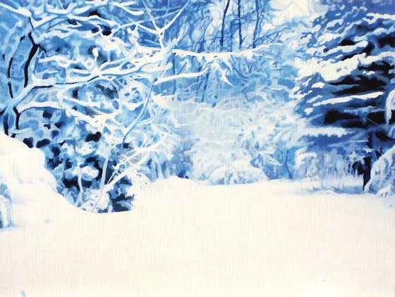 MICHAEL B. SKY, "Colors of Winter 1", original, oil, painting,UNIQUE ITEM