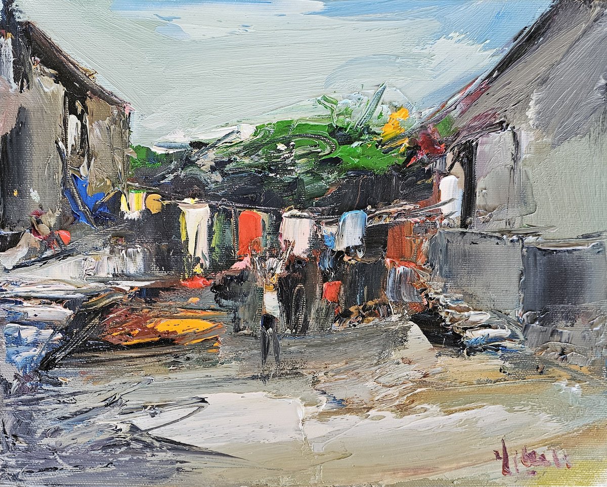 Between The Old Houses By Vlas Ayvazyan, 12 X 9, Artwork For Sale On Artfinder