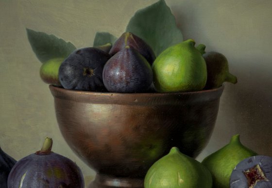 Figs, 40x60cm, oil on canvas, 2018, original still life