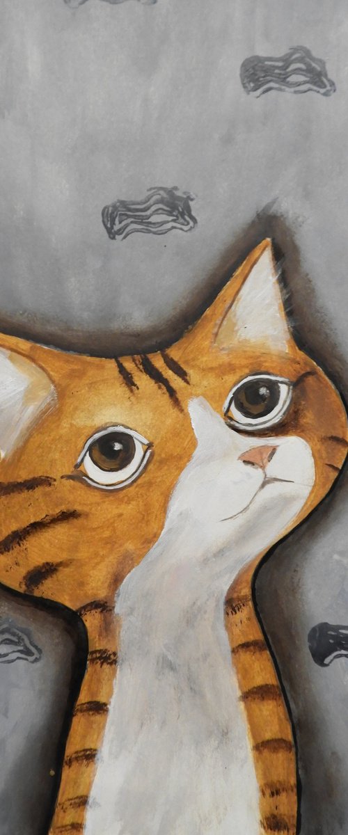 The cat and the clouds by Silvia Beneforti