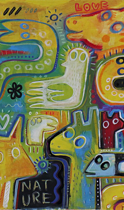 LOVE NATURE 90x128cm by Angel Rivas