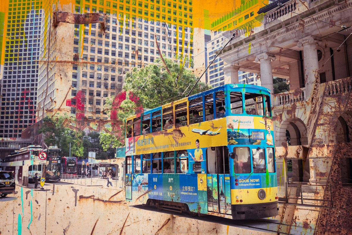 Urban And Pop Cityscapes Photograph By Sergio Capuzzimati, 24 X 16", Texture #2, Original Artwork