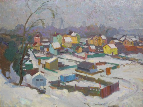 Voskresenski Gardens in winter by Victor Onyshchenko