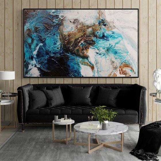 Southern Honeycomb 200cm x 120cm Textured Abstract Art