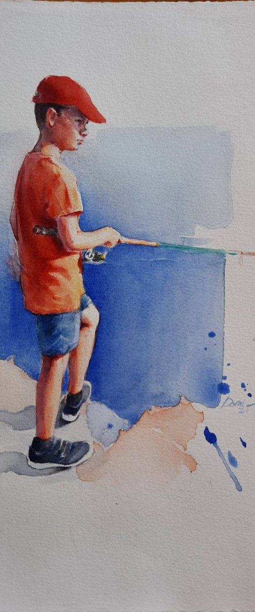Fishing Boy by Beatriz García Doral