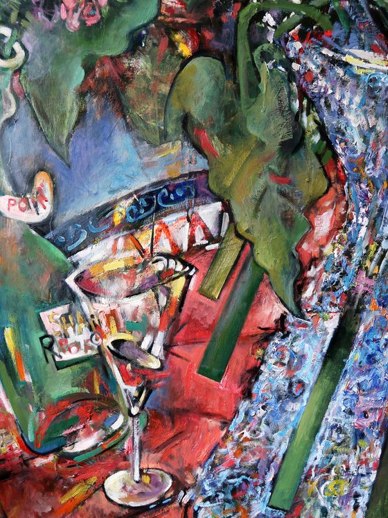 “Calla Lilies and Glasses”