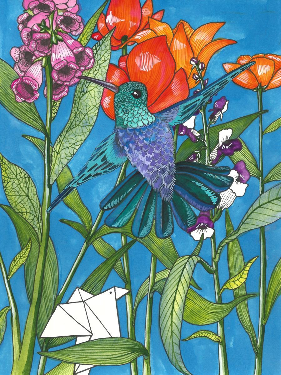 Illustration 8 (Tiny Paper Bird - Original) by Terri Kelleher