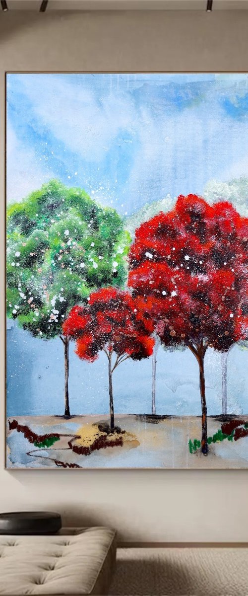 Trees of stillness by Poovi Art