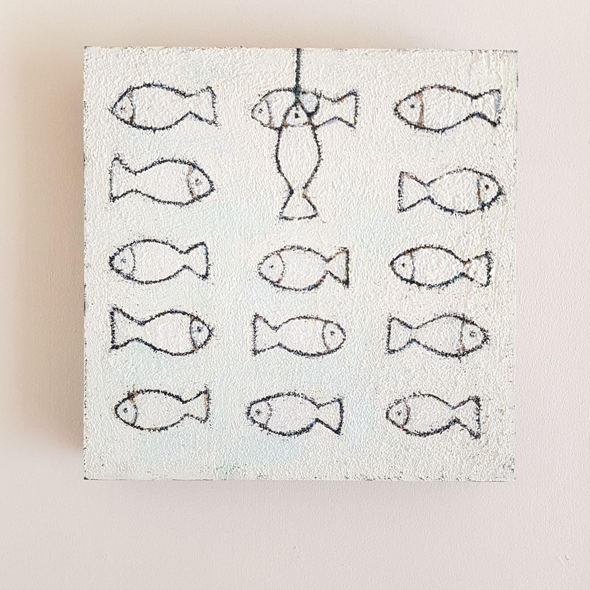 Abstract Acrylic Painting By Zhana Viel, 12 X 12", Catch, Original Artwork