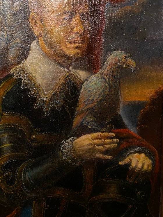 Portrait with a parrot