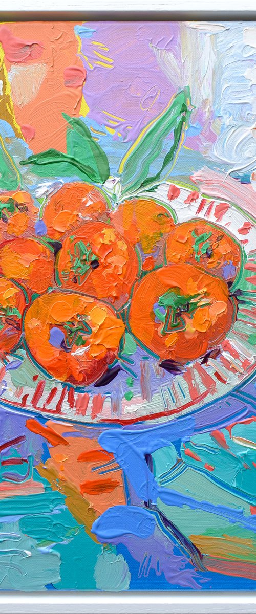 Persimmons Still Life by Joseph Villanueva