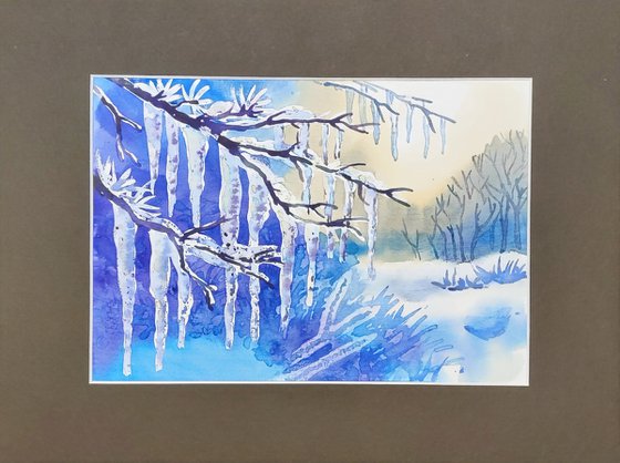 Frosty Day Watercolor