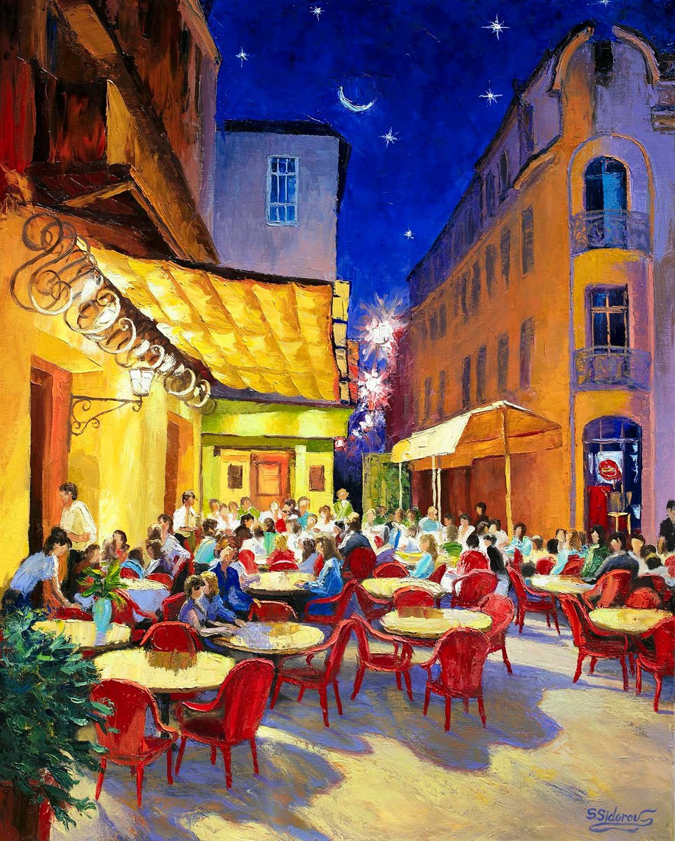 Caf Van Gogh. Arles, France. by Stanislav Sidorov