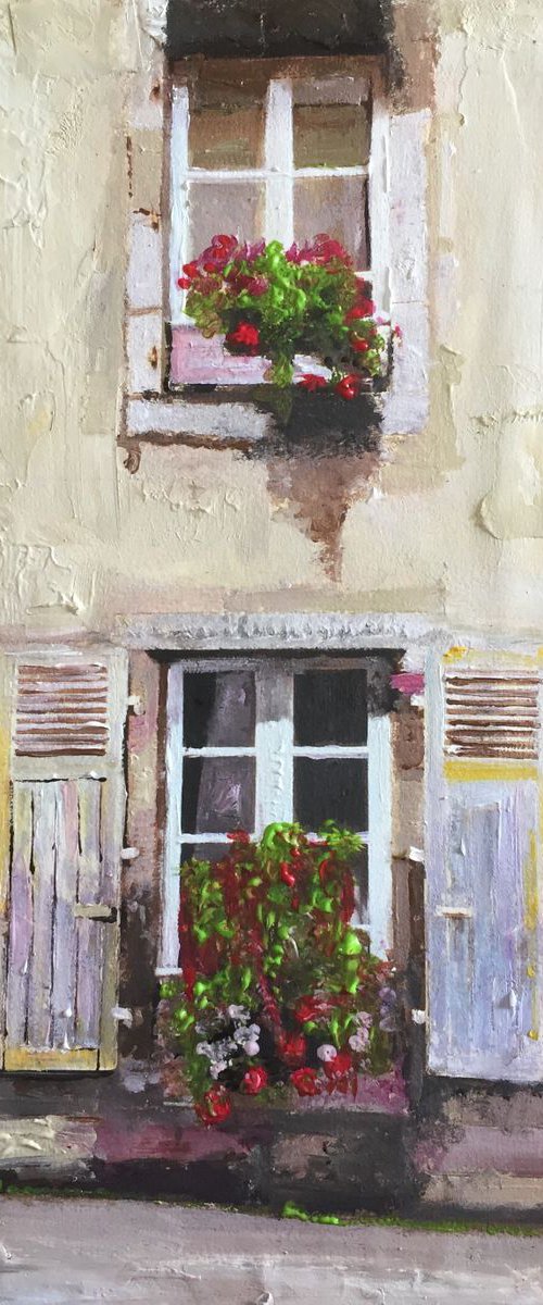 Shutters and Flowers by Andrew  Reid Wildman