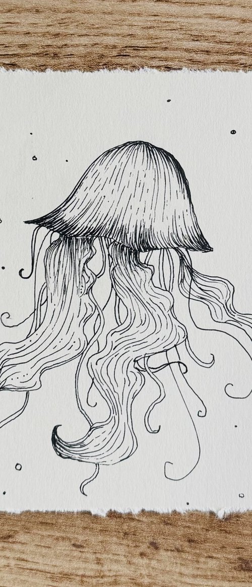 Original Jellyfish Drawing by Kate Mac