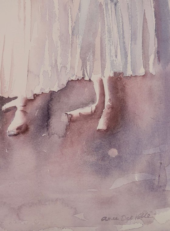 Ballerina watercolour painting "Start The Show"