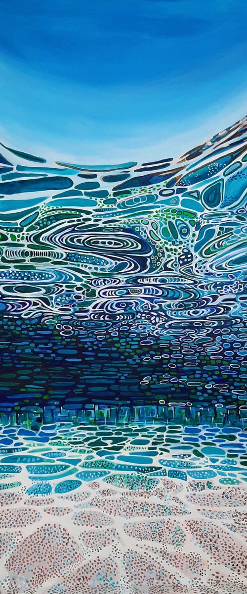 Ocean depths /210 X 123 X 0.1 cm by Alexandra Djokic