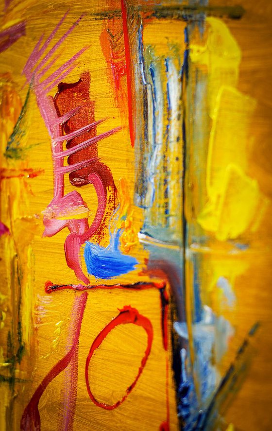 Abstract 10. Colorful Abstract Expressive Oil Painting. Signed, Handmade. Ready to hang Contemporary ART.