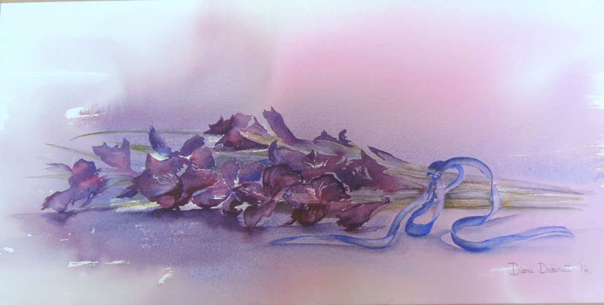 Purple Gladioli by Diana Dabinett